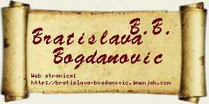 Bratislava Bogdanović vizit kartica